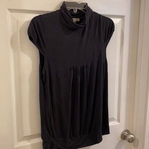 Black mock neck top